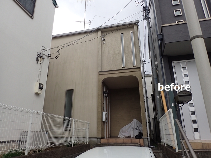 神奈川県川崎市麻生区ジョリパットフレッシュ外壁塗装　工事前